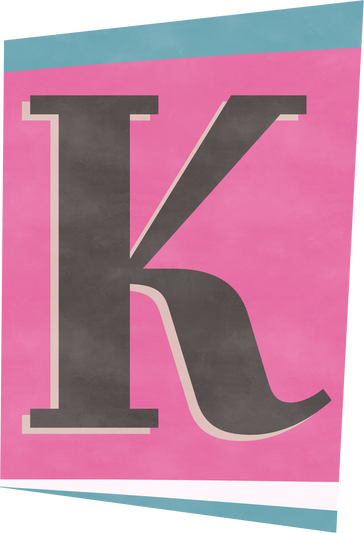 Retro cut out letter k